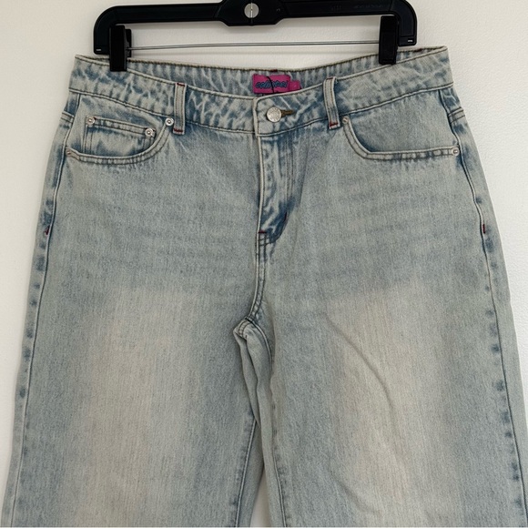 Edikted Sky Blue Wide-Leg Jeans Size L - Picture 2 of 9